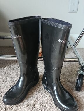 Columbia Black Tall Waterproof Women's Rain Boots